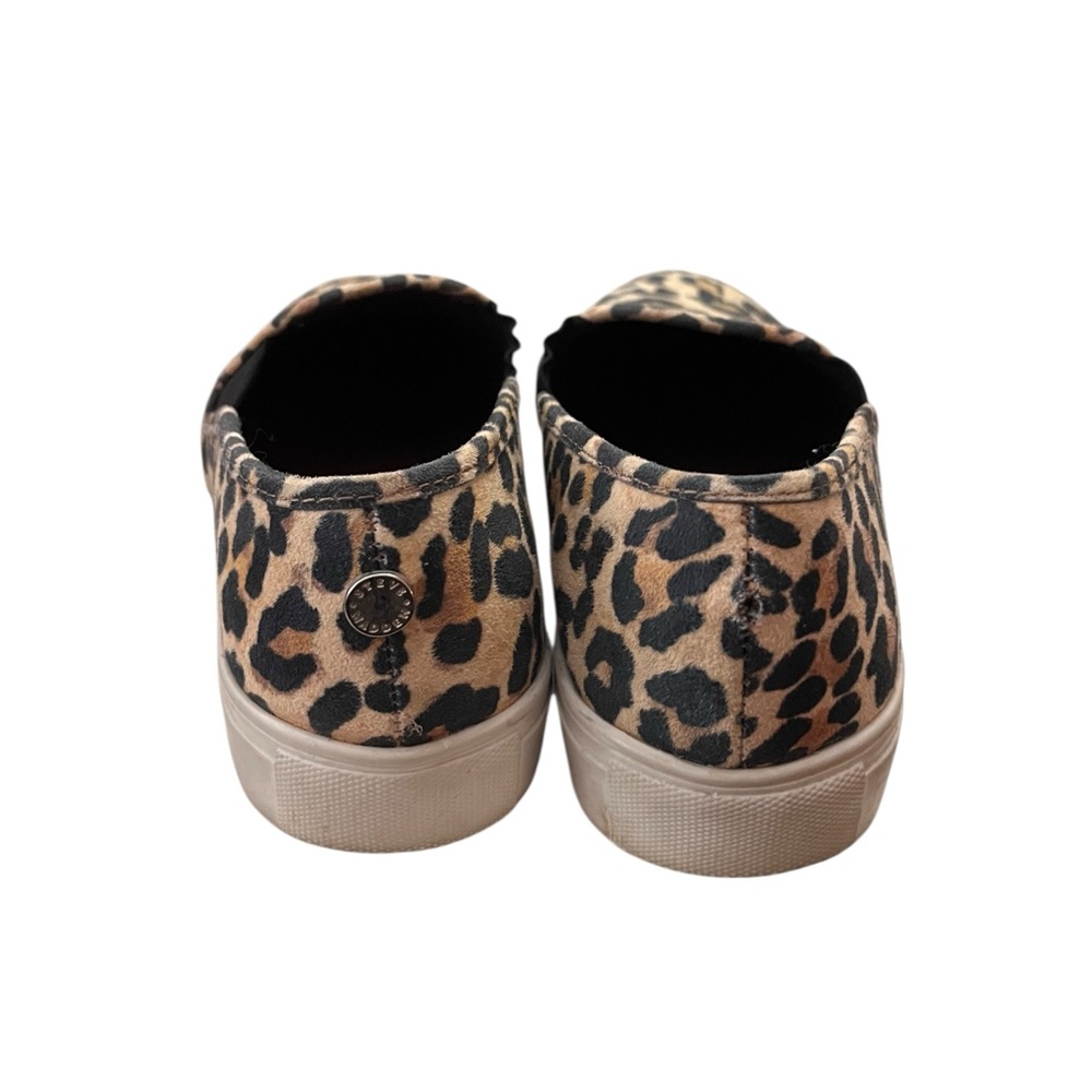 Steve Madden Safary Slip-On Sneakers Leopard Print Tan 6M - Picture 5 of 7